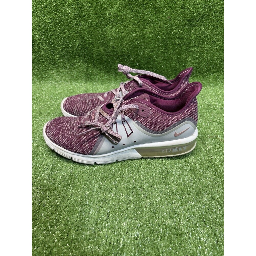 Nike Womens Air Max Sequent 3 908993-606 Purple Running Shoes Sneakers Size 9